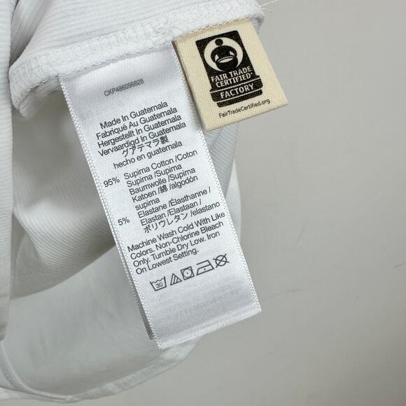 Madewell Regenerative Cotton Ribbed Cutaway Tank Top Basics White XXL NWT - Picture 9 of 12